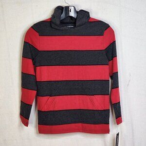 Tony Hawk Boys Chili Pepper Long Sleeve Hooded Striped Lightweight Shirt Size S